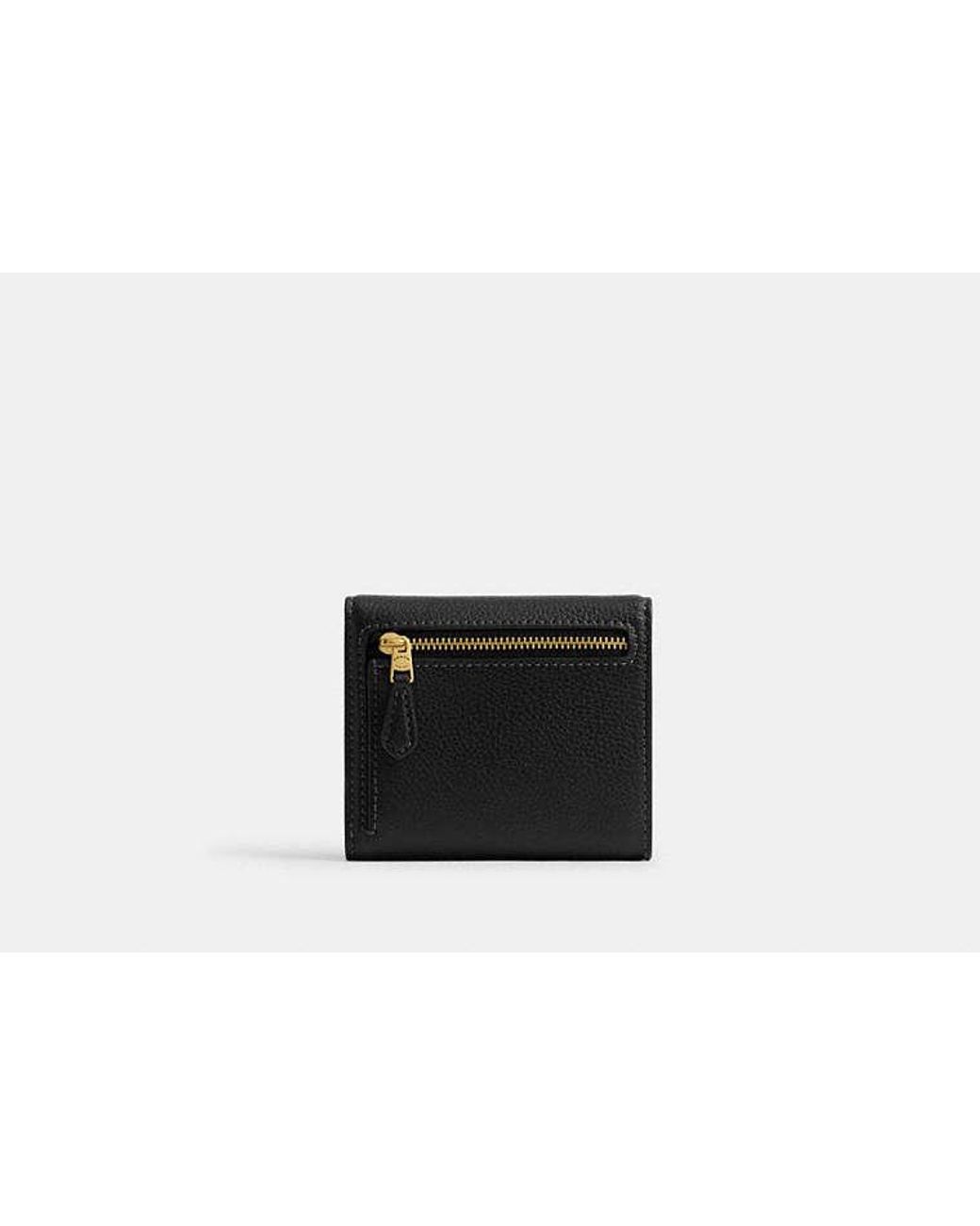 COACH Black Leather Wallet With Logo
