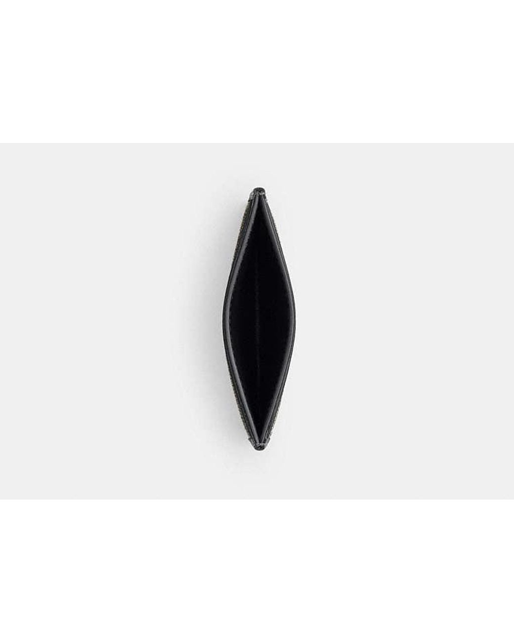 COACH Black Essential Card Case With Crystal Signature