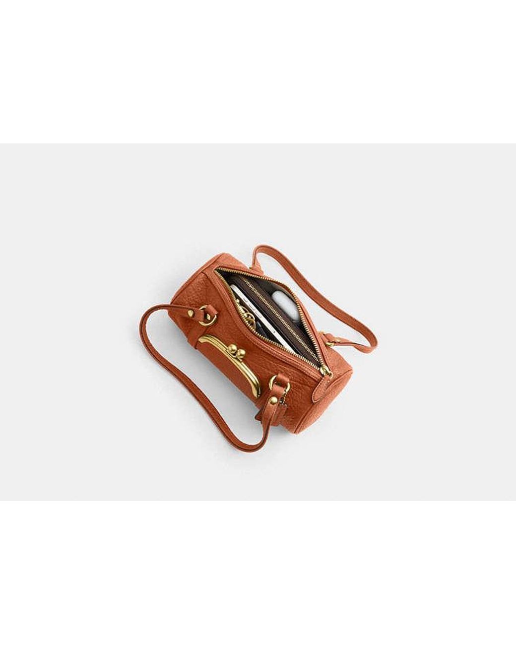 COACH Black Kisslock Barrel Bag 28
