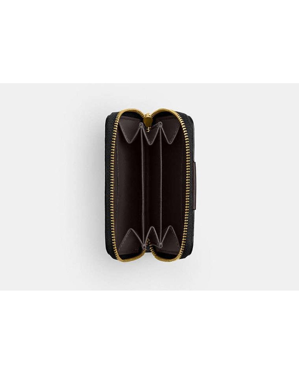 COACH Black Essential Small Zip Around Card Case