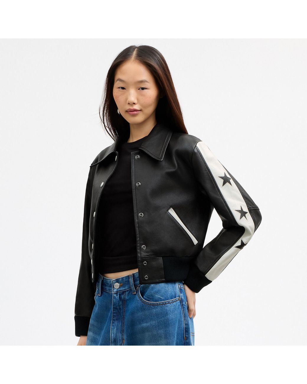 COACH Black Star Varsity Jacket