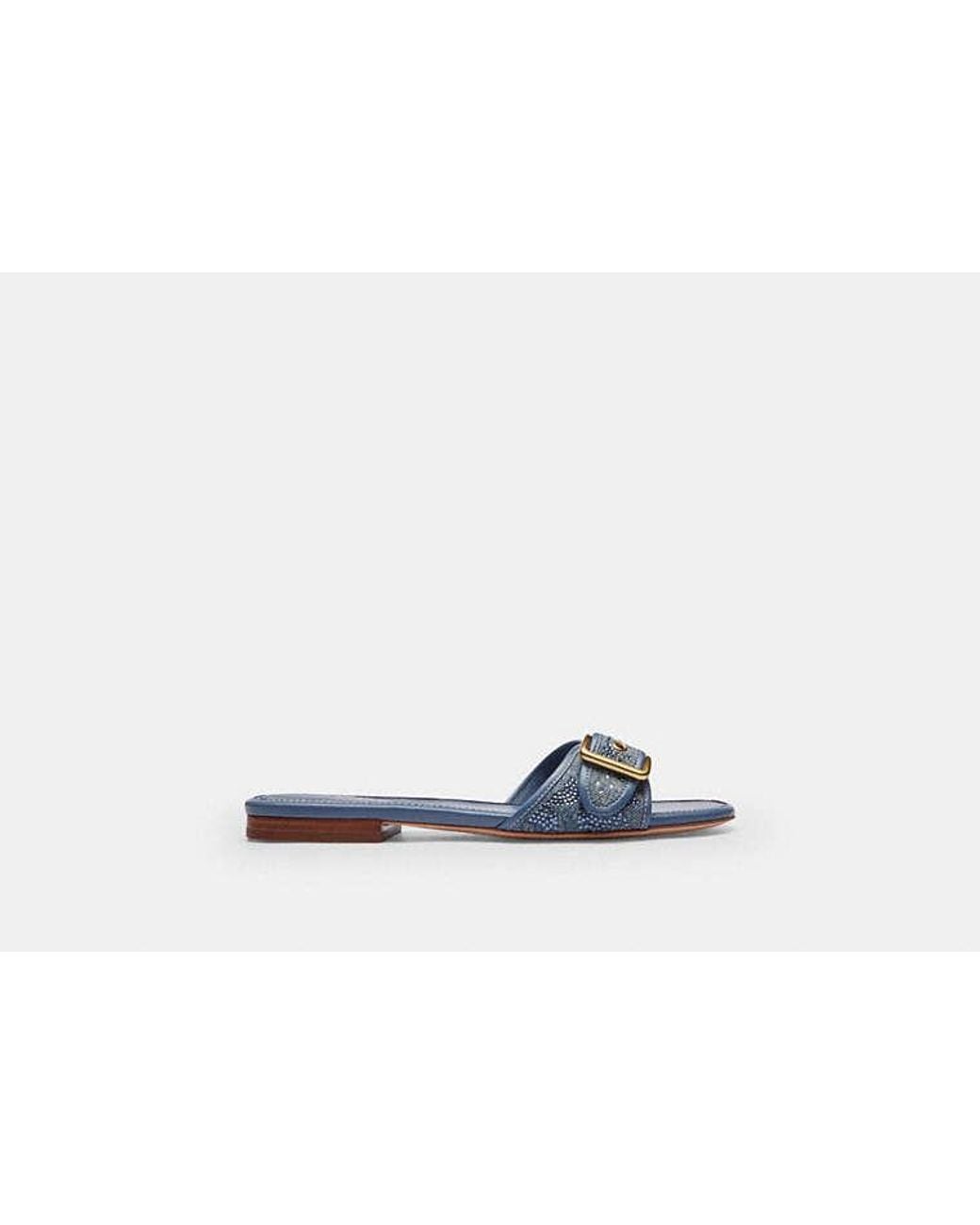 COACH Black Margot Flat Sandal