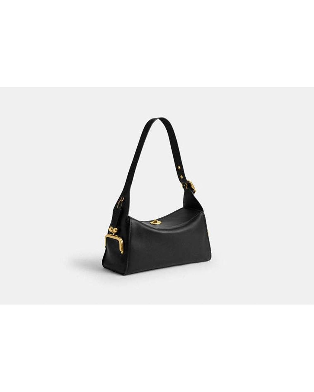 COACH Black Turnlock Haversack Bag