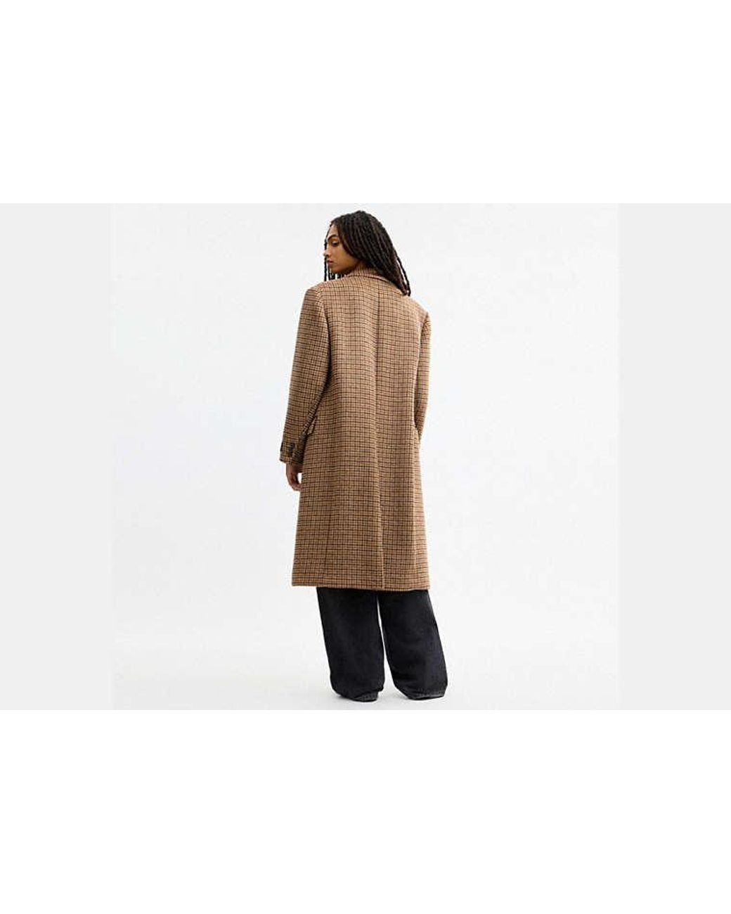 COACH Black Wool Topcoat for men
