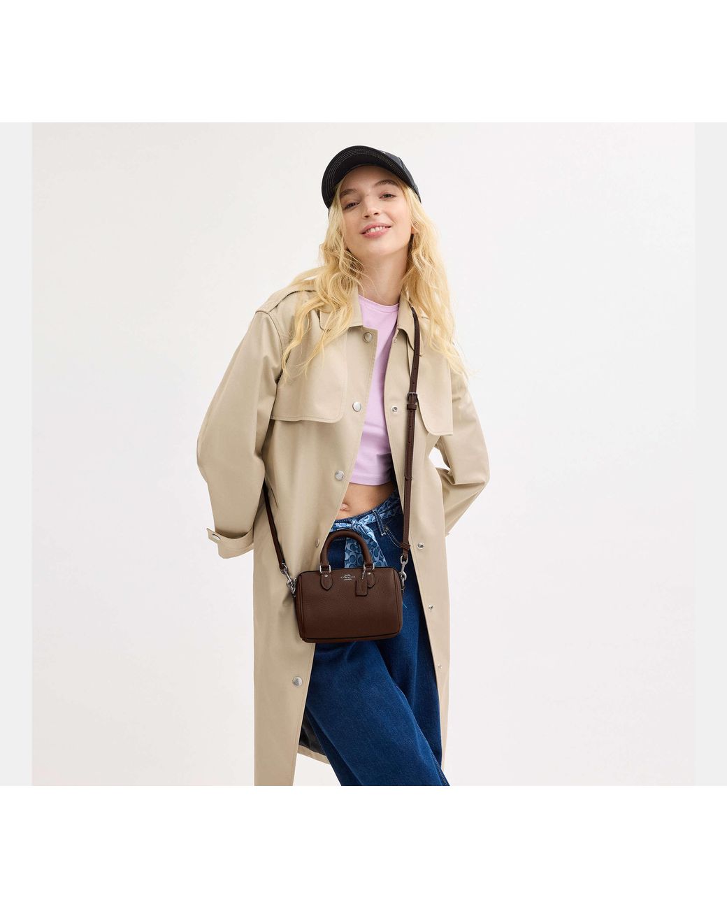 COACH Black Mini Rowan Crossbody Bag