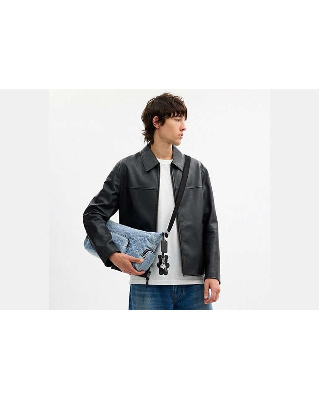 COACH Black Finn Crossbody Bag With Pockets for men