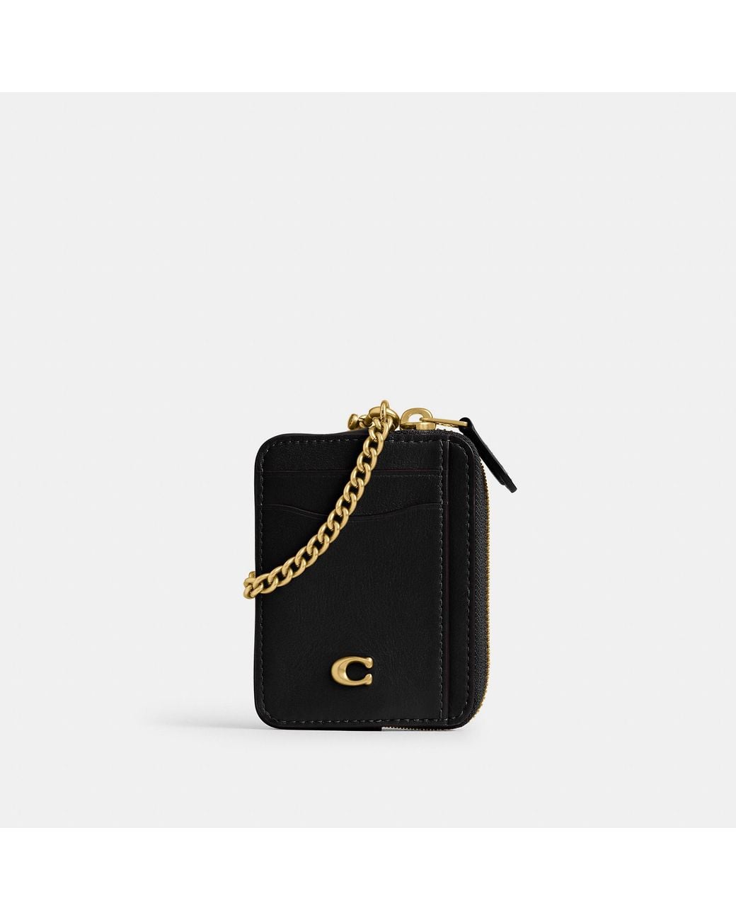 COACH Black Essential Chain Card Case