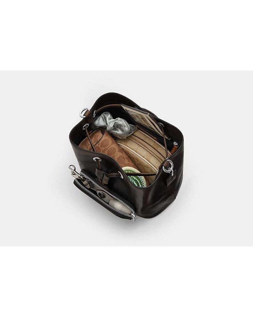 COACH Black Rowan Bucket Bag With Pocket
