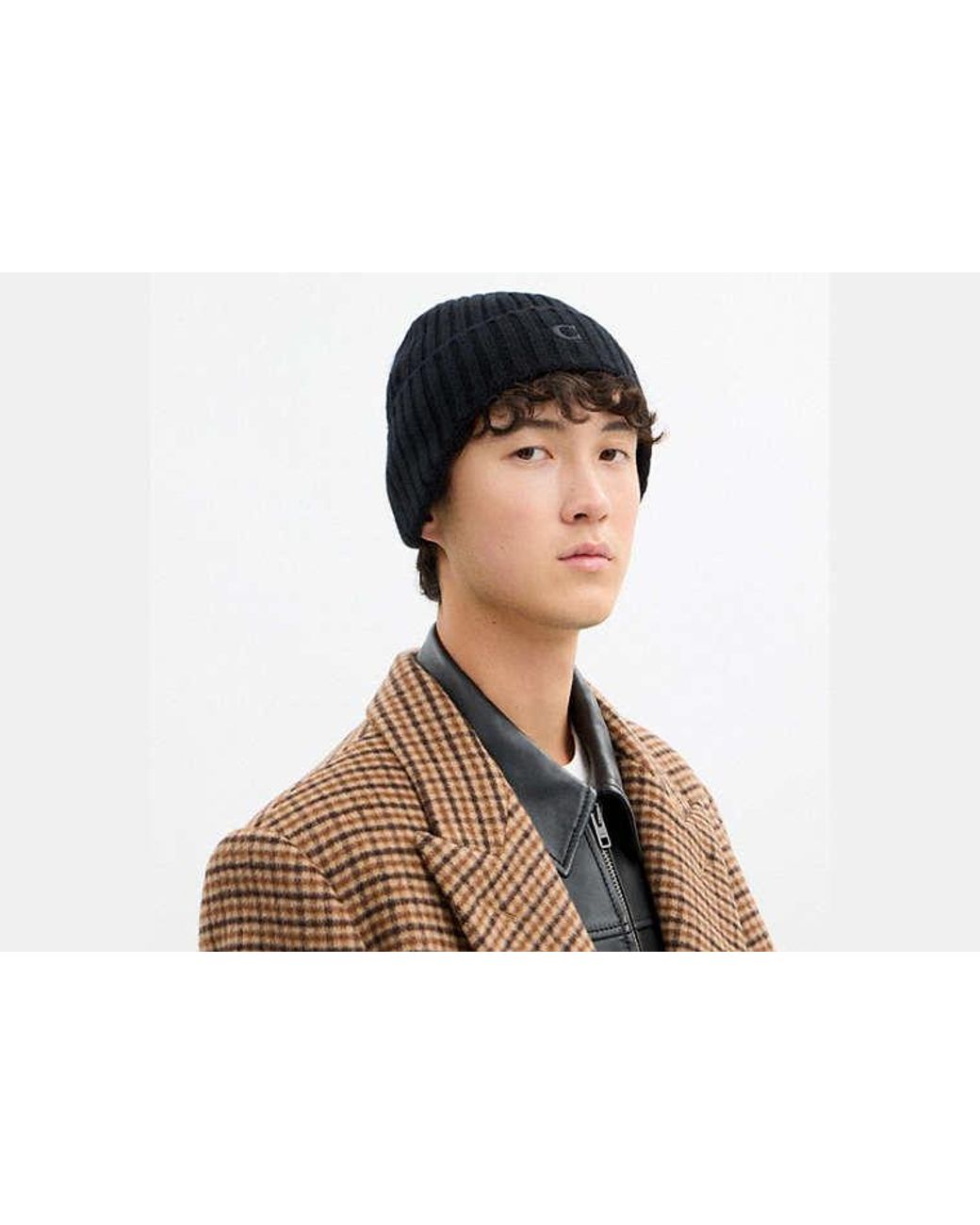 COACH Black Cashmere Beanie