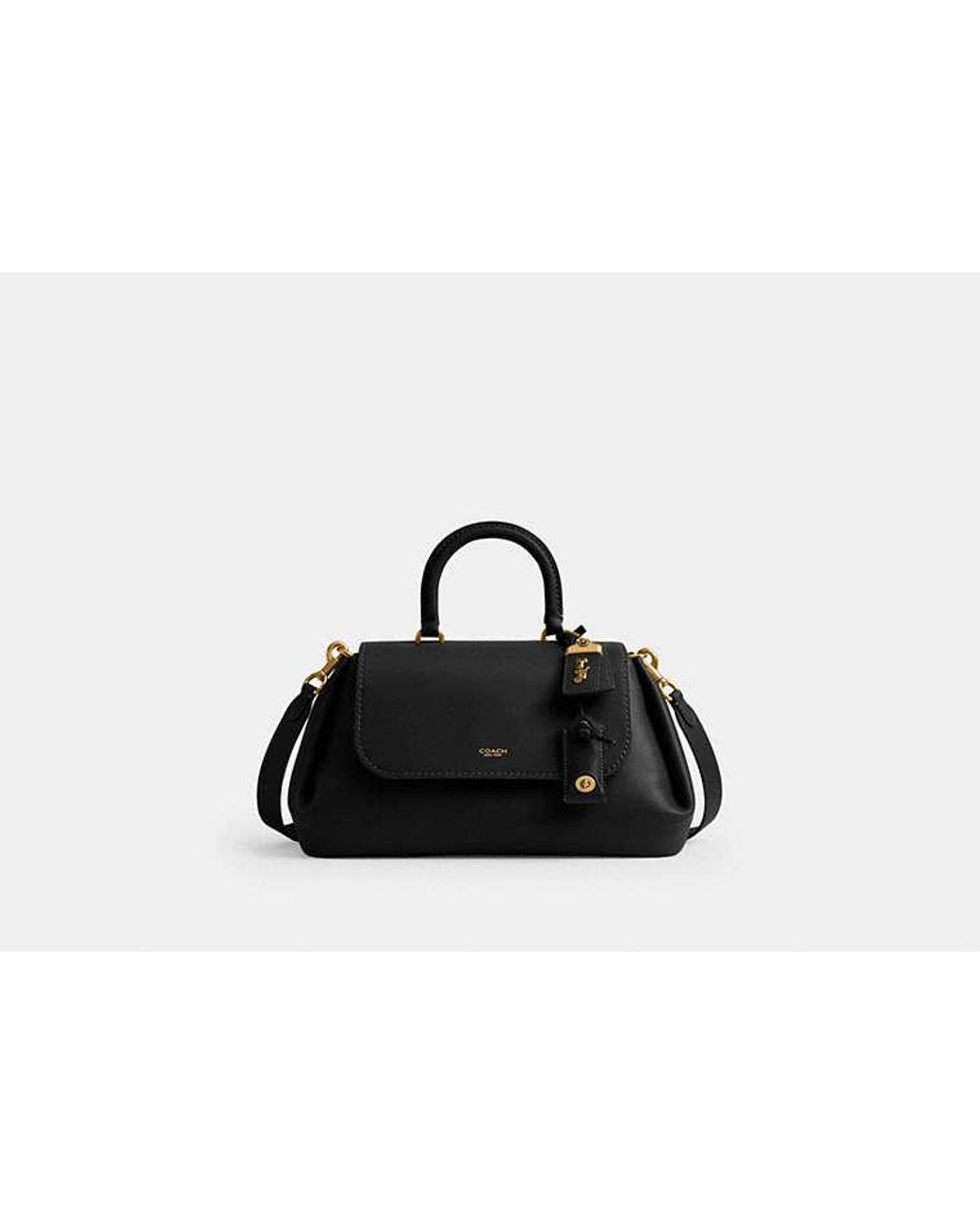 COACH Black Slouchy Rogue Top Handle Bag