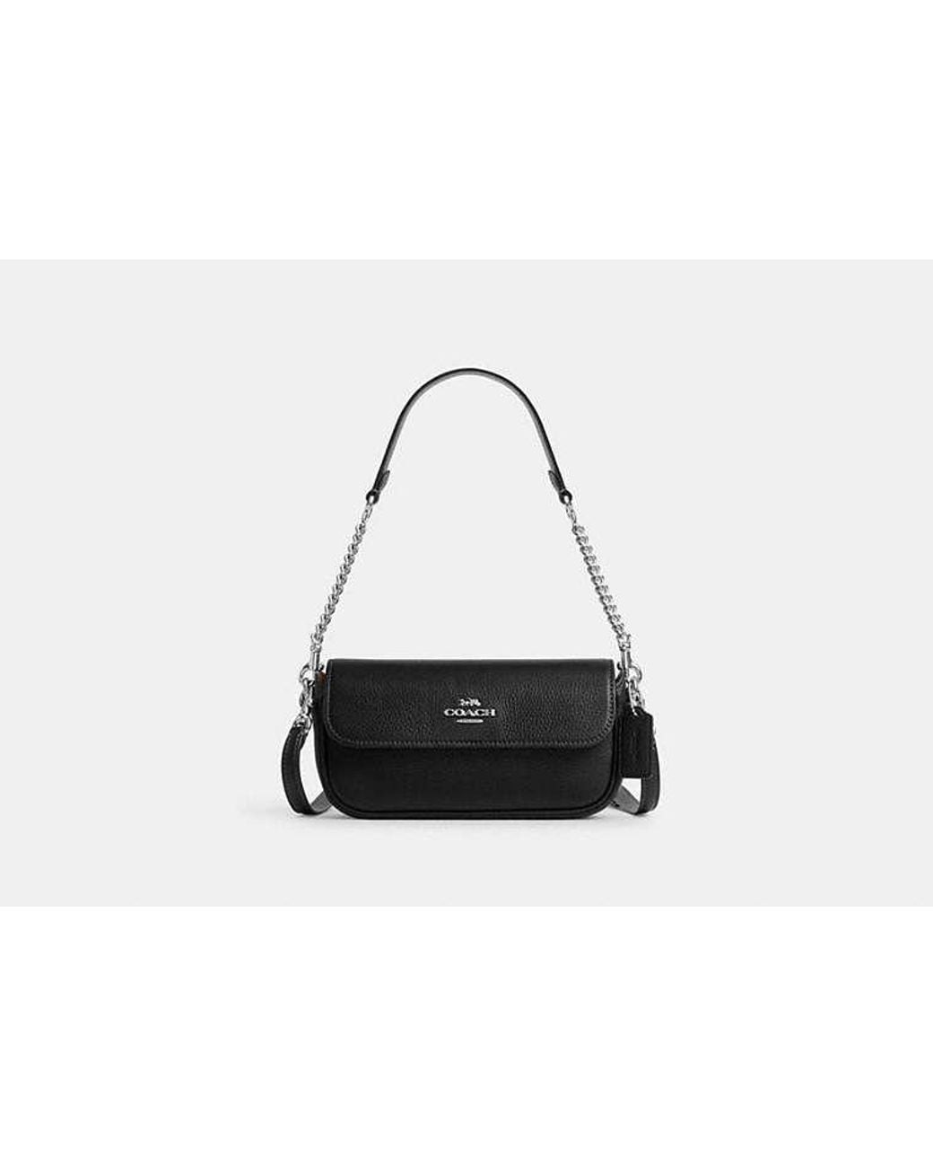 COACH Black Hailey Flap Bag