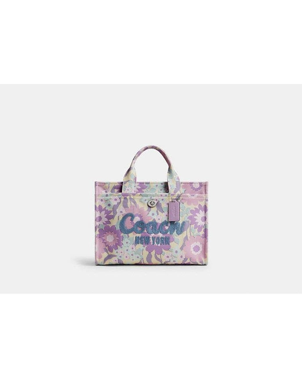 COACH Cargo Tote Bag With Floral Print in Black | Lyst UK