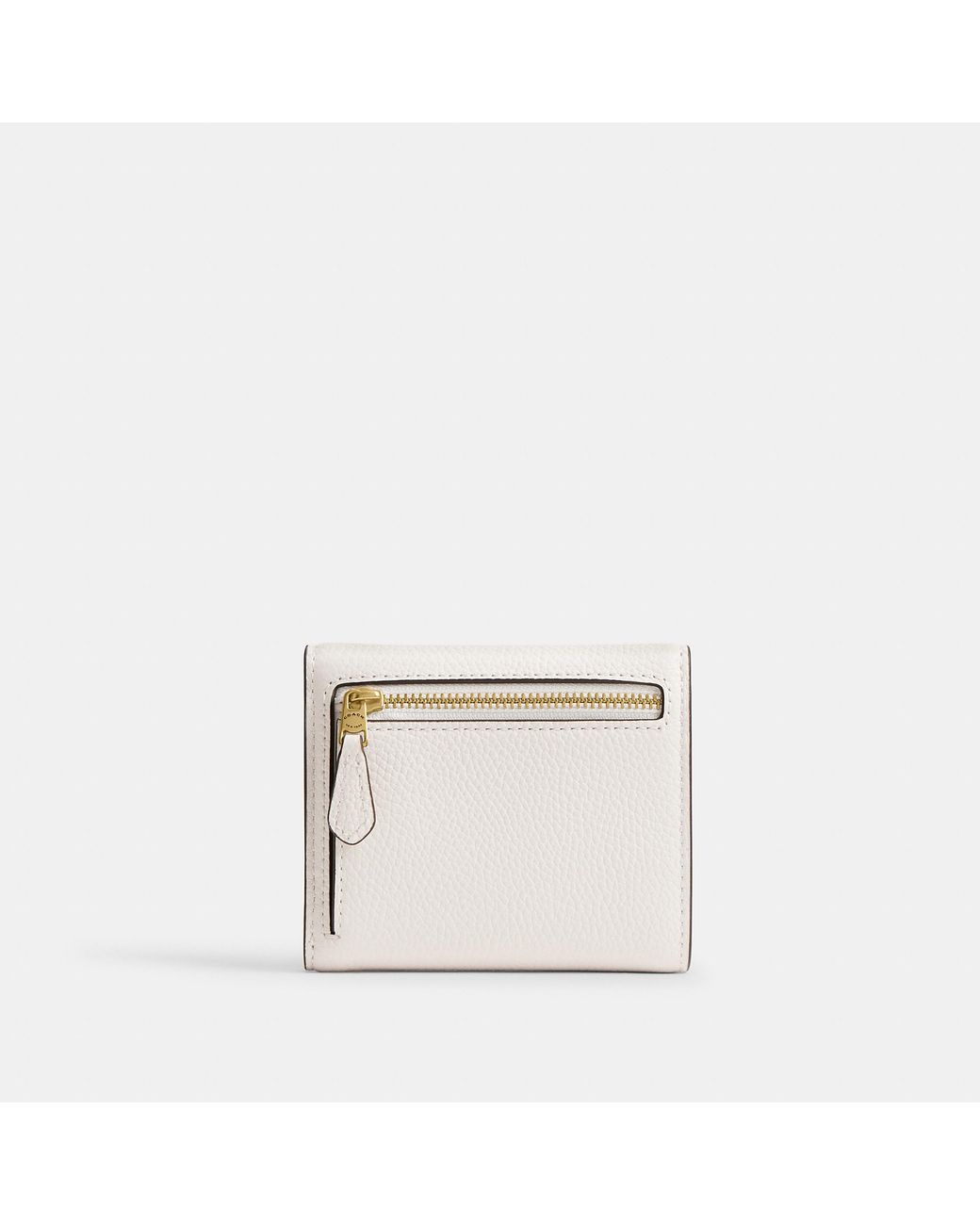 COACH White Mila Small Flap Wallet