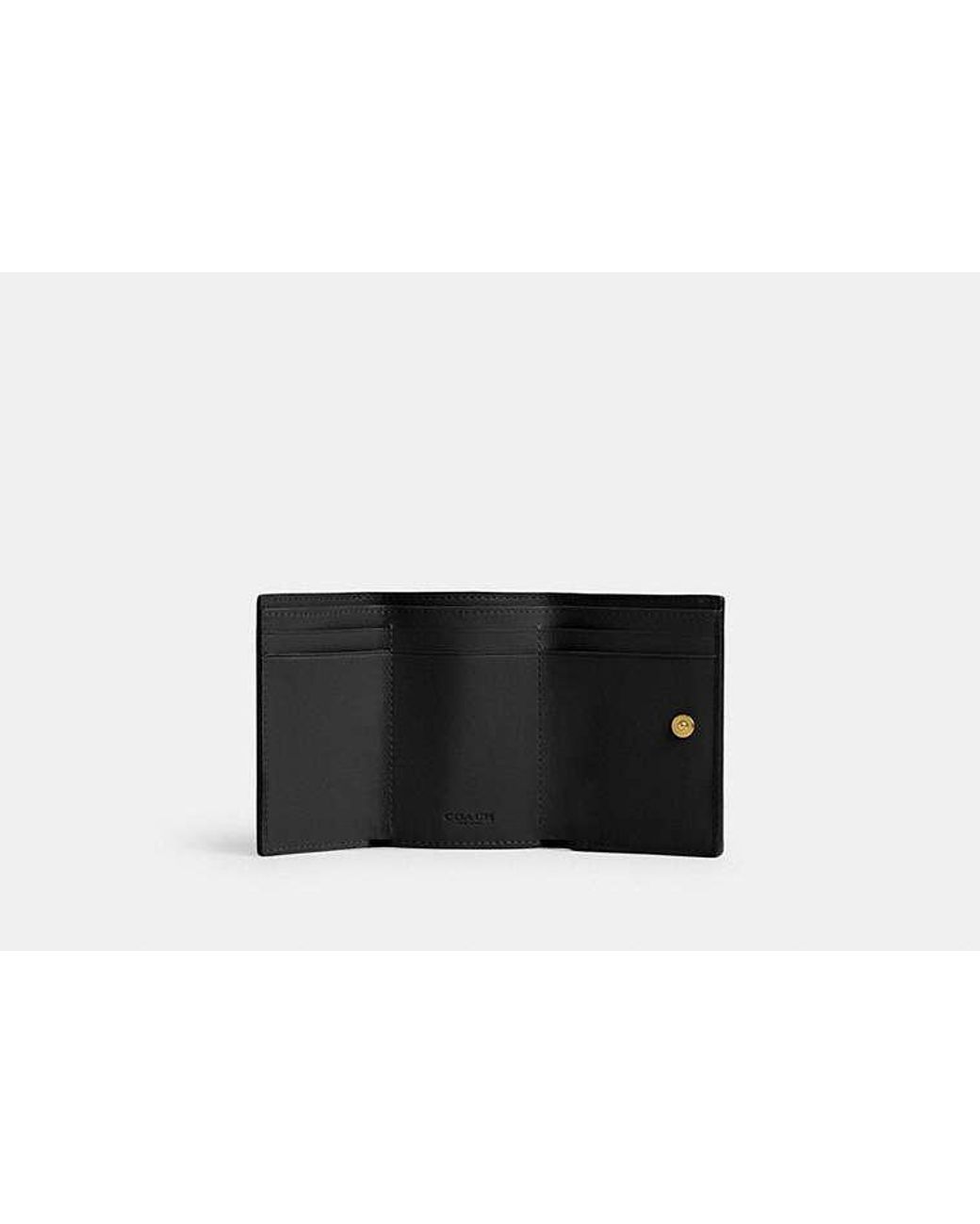 COACH Black Essential Mini Trifold Wallet