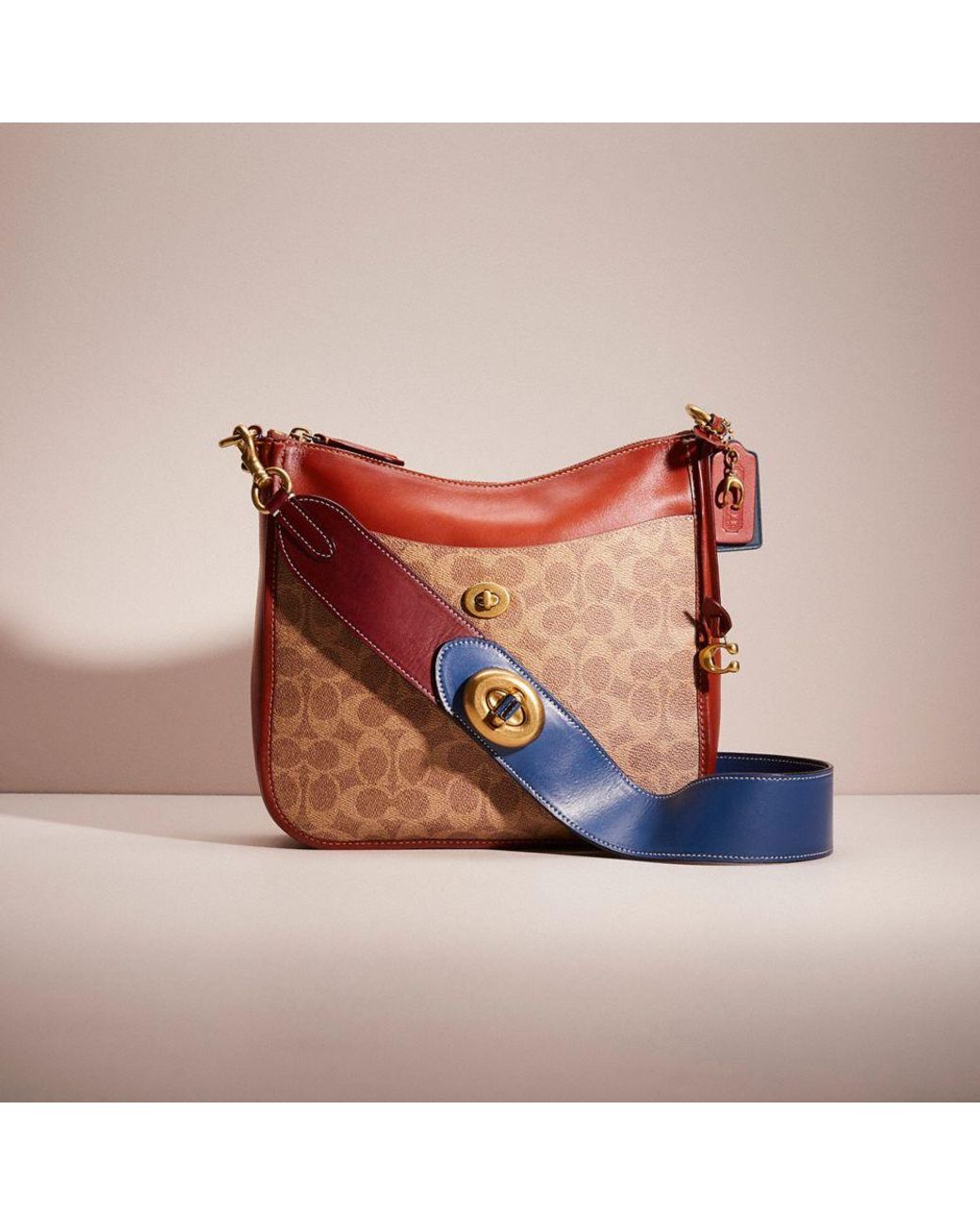 COACH Upcrafted Chaise Crossbody In Signature Canvas in Pink Lyst