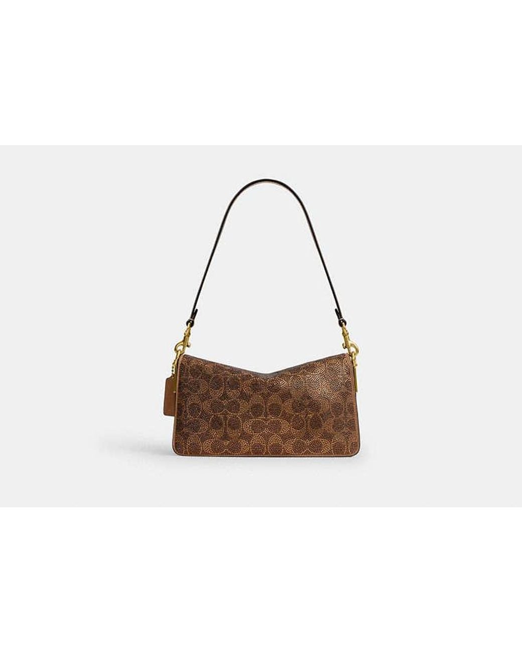 COACH Black Tabby Shoulder Bag 26 With Crystal Signature