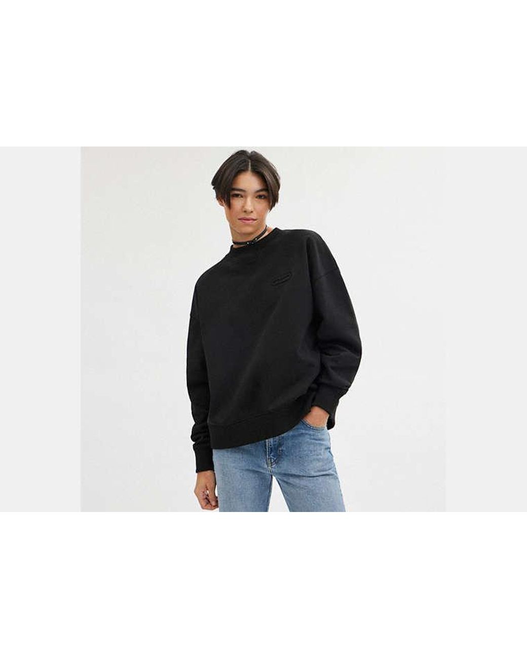 COACH Black Essential Crewneck Top
