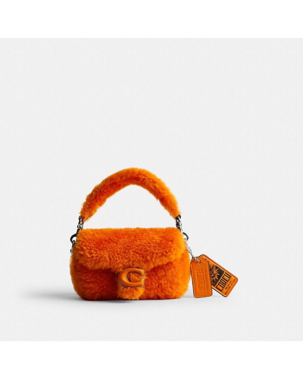 COACH The Lil Nas X Drop Tabby 12 In Shearling in Orange Lyst