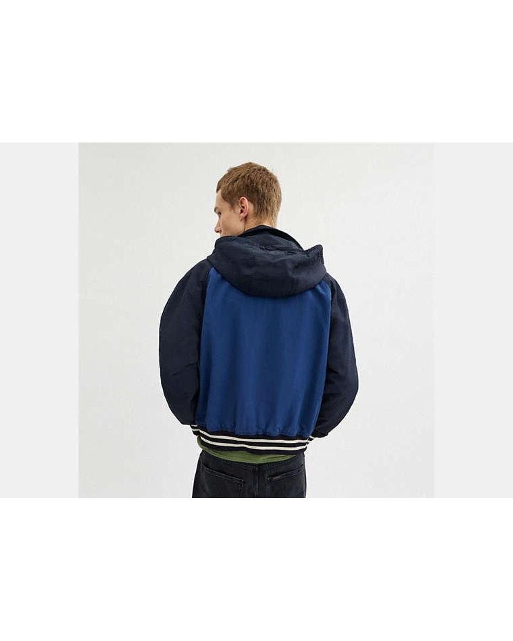 COACH Blue Stadium Jacket for men