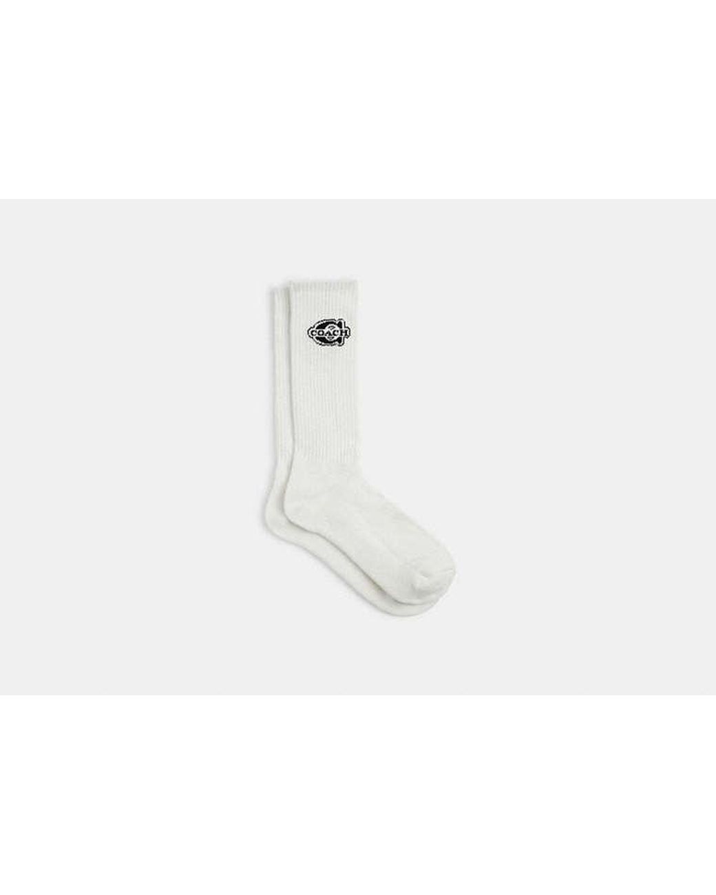 COACH Black Soho Calf Socks
