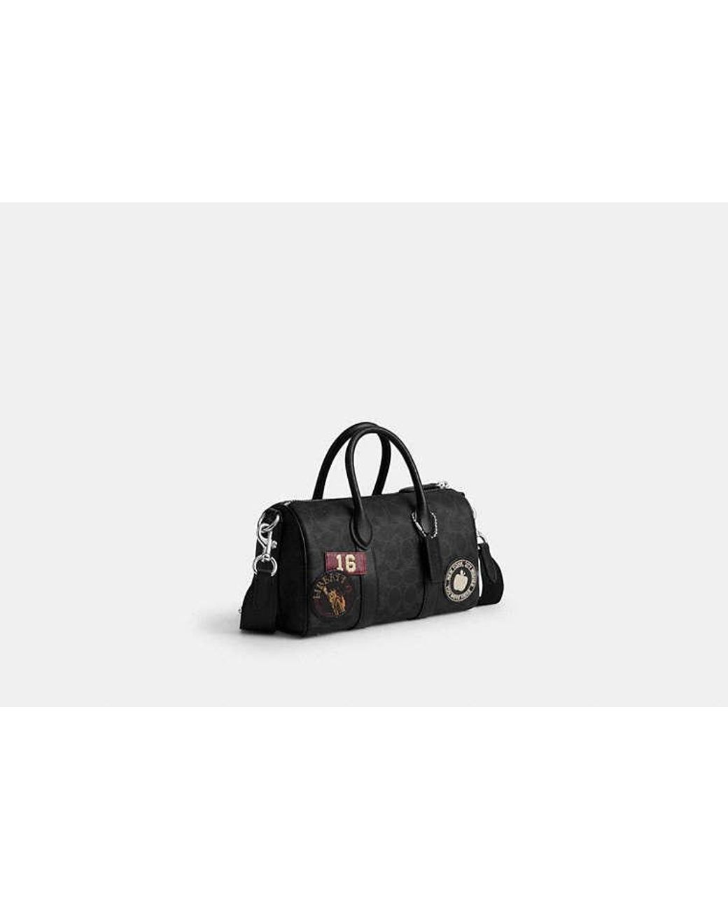 COACH Black Compass Bag 25 With Stickers