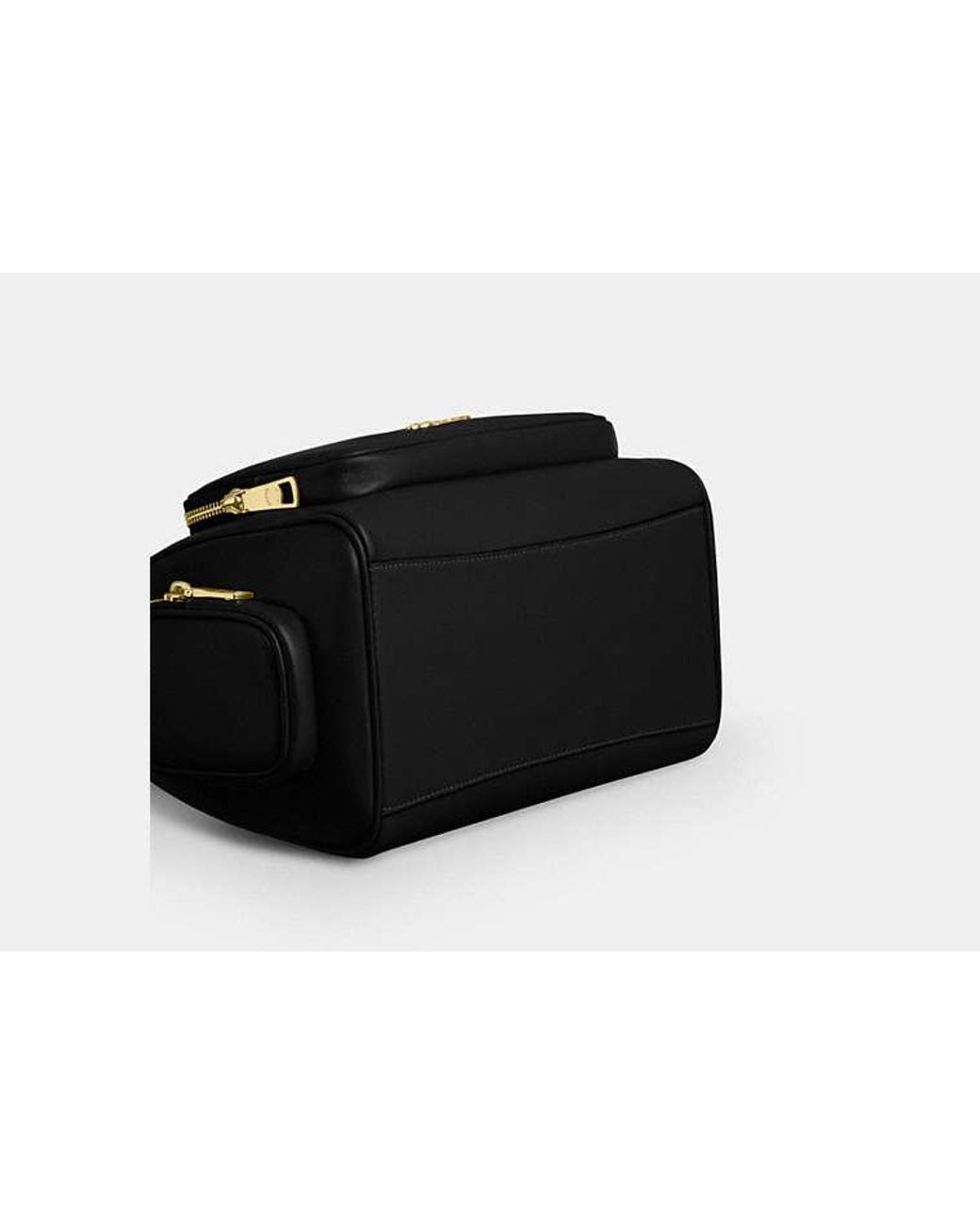 COACH Black Rowan Satchel Bag With Pockets