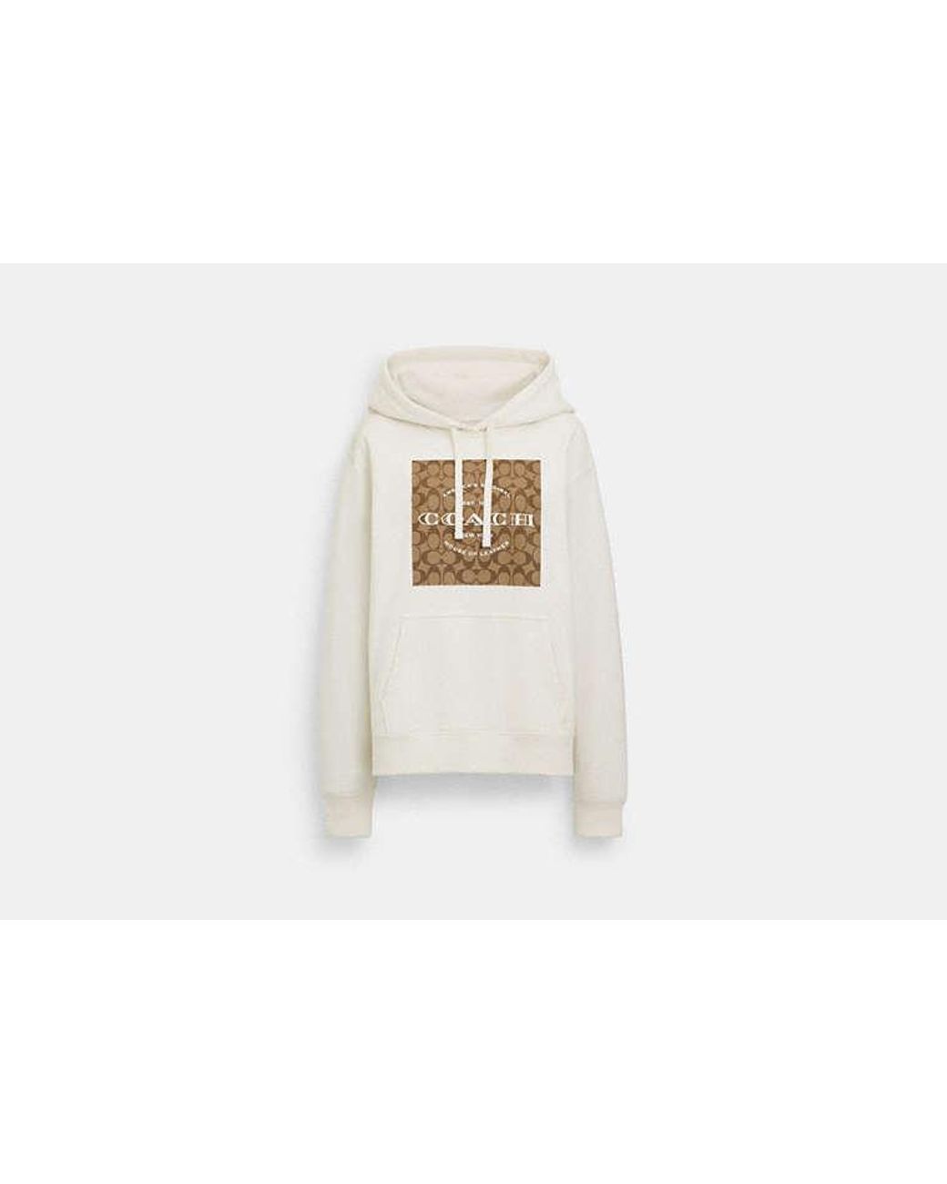 coach シグネチャー スクエア フーディー coach-White-Signature-Square-