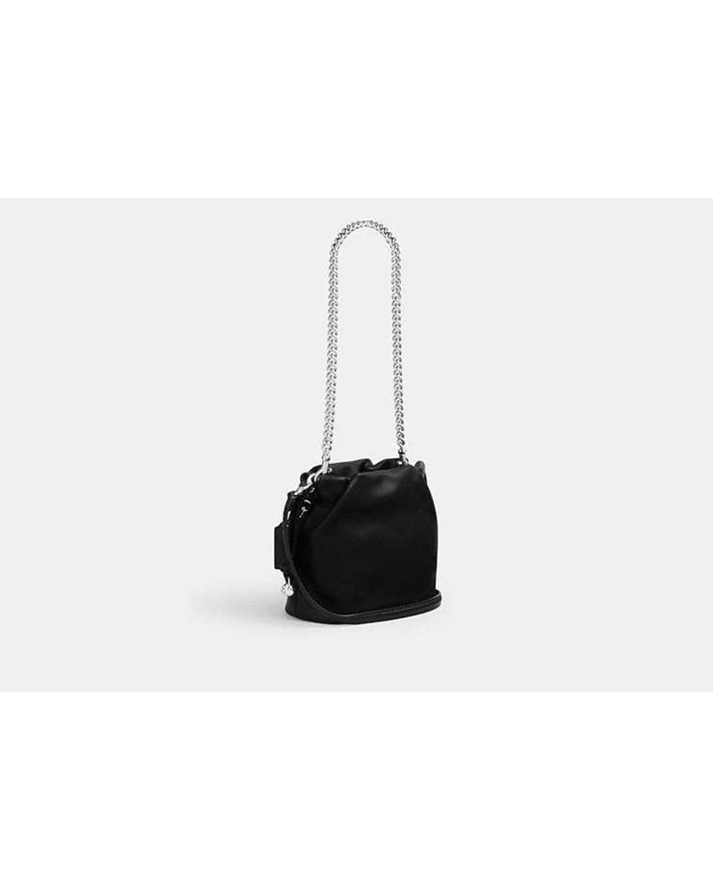 COACH Black Faye Mini Drawstring Bag