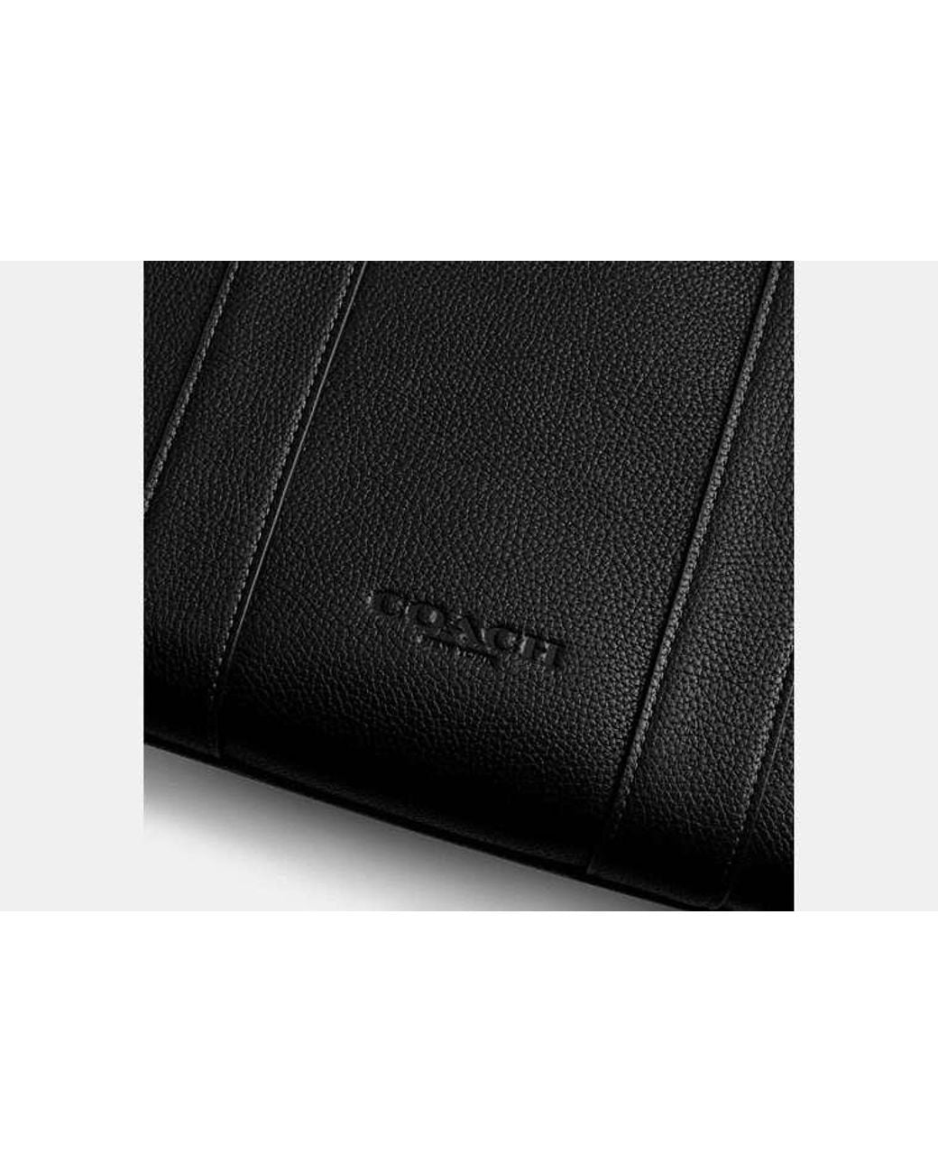 COACH Black Wesley Tote In Maxi Signature Leather for men