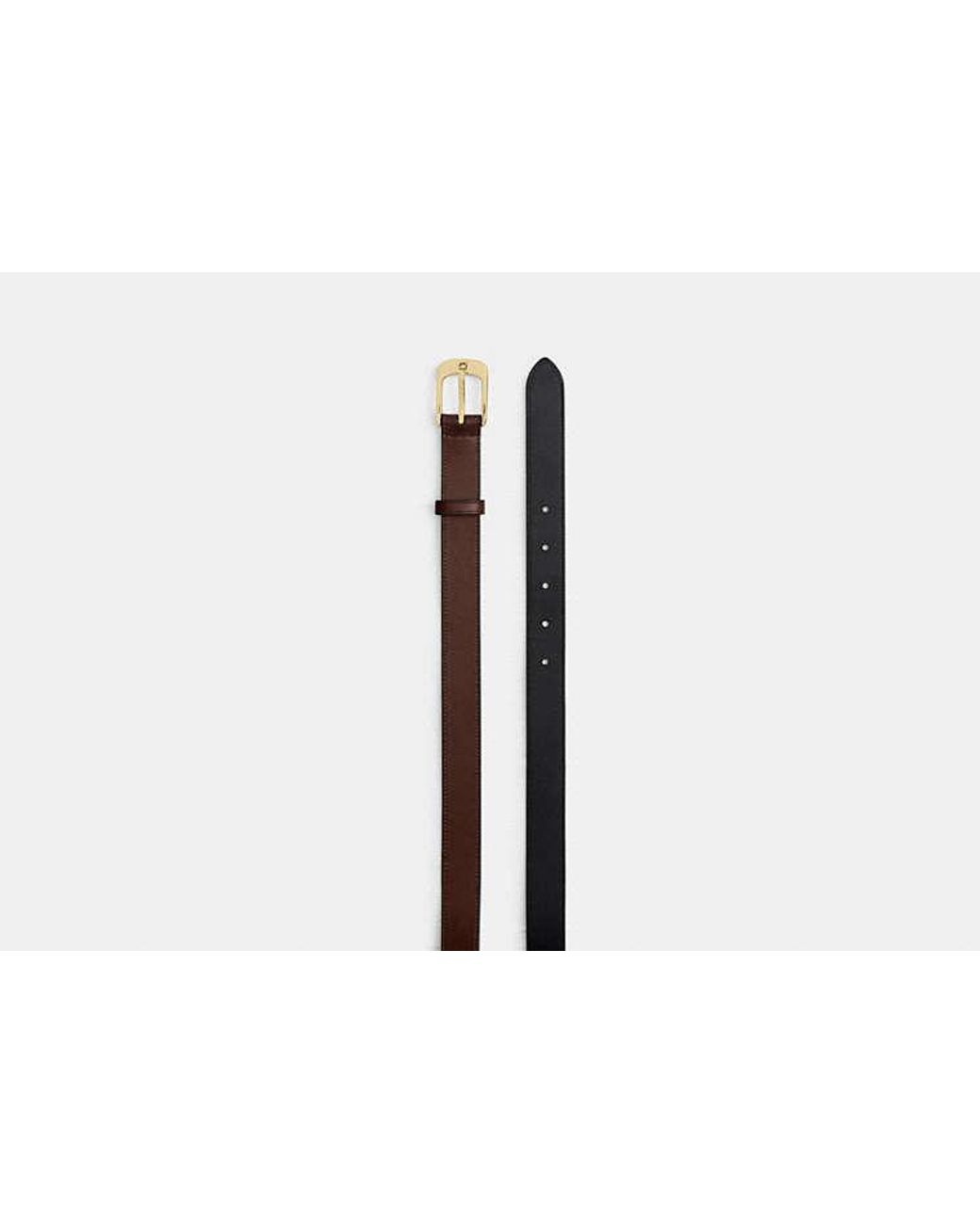 COACH Black C Harness Buckle Belt, 25Mm