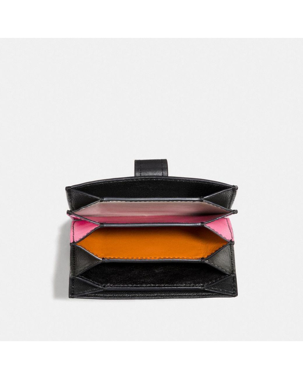 COACH Accordion Card Case In Colorblock in Black Lyst