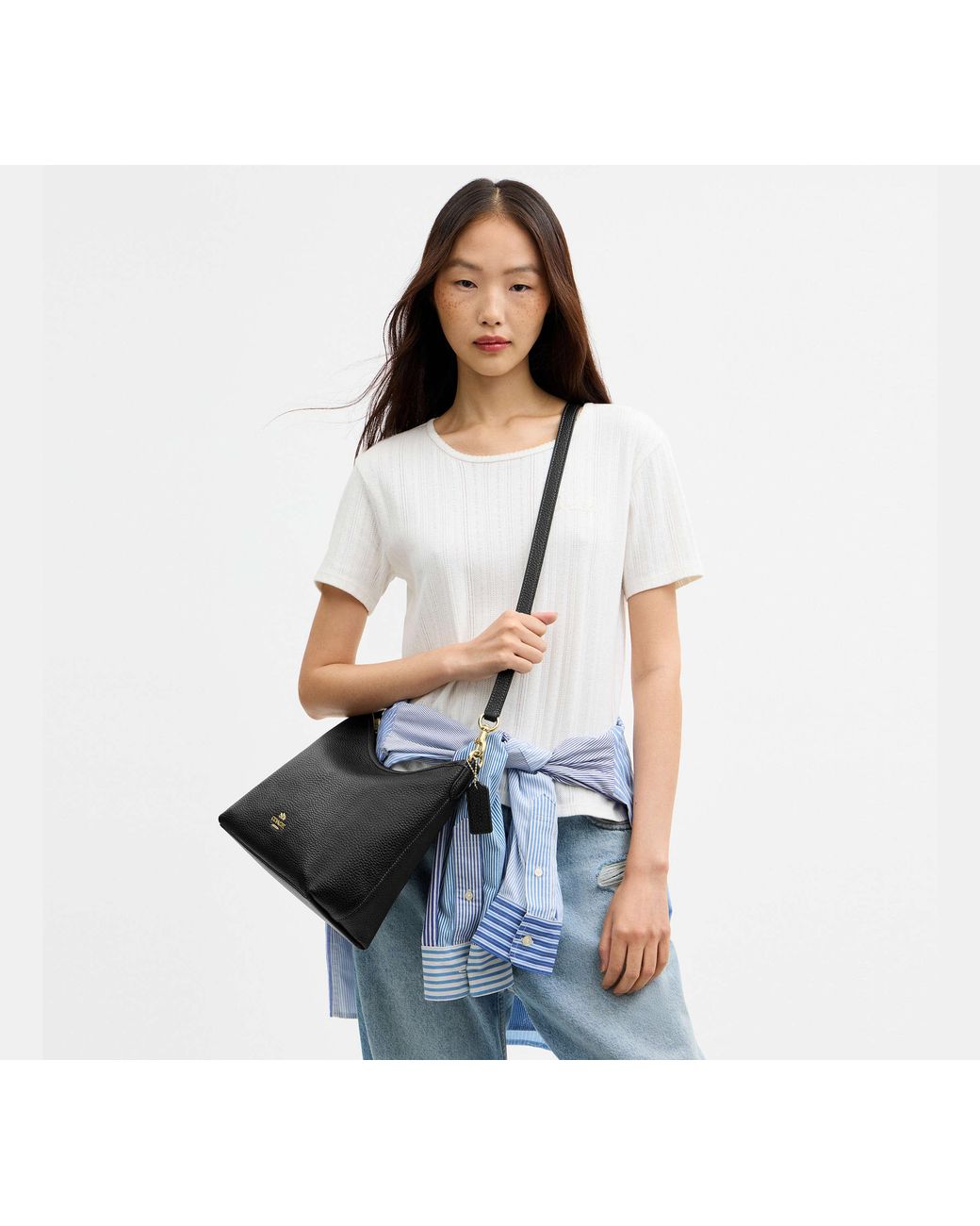 Borsa A Spalla Laurel di COACH in Black