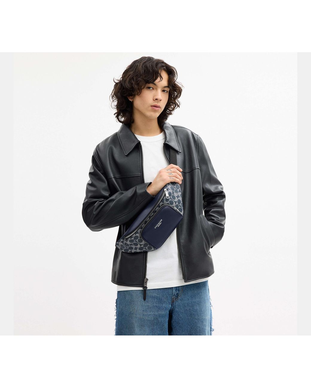 Marsupio Piccolo Racer di COACH in Black da Uomo