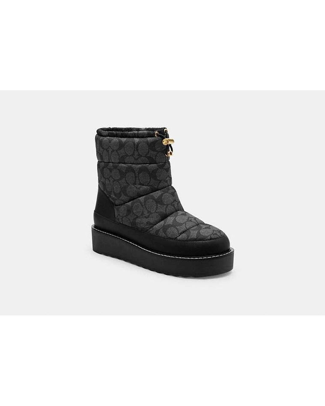 COACH Idella Nylon Ankle Bootie in Black | Lyst COACH Idella Nylon Ankle Bootie in Black | Lyst