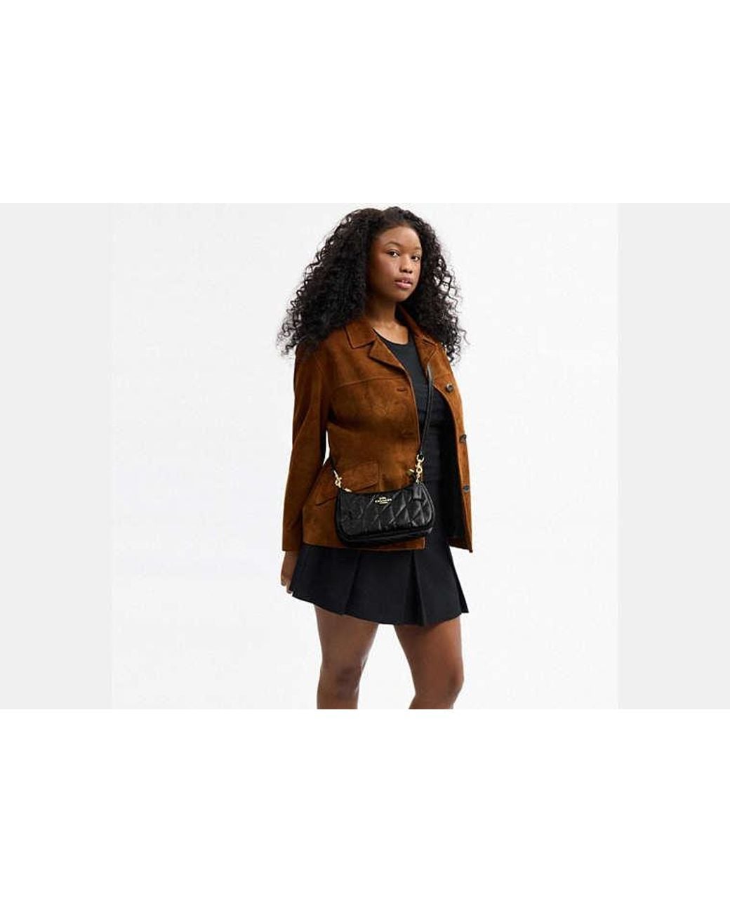 COACH Black Teri Shoulder Bag With Quilting