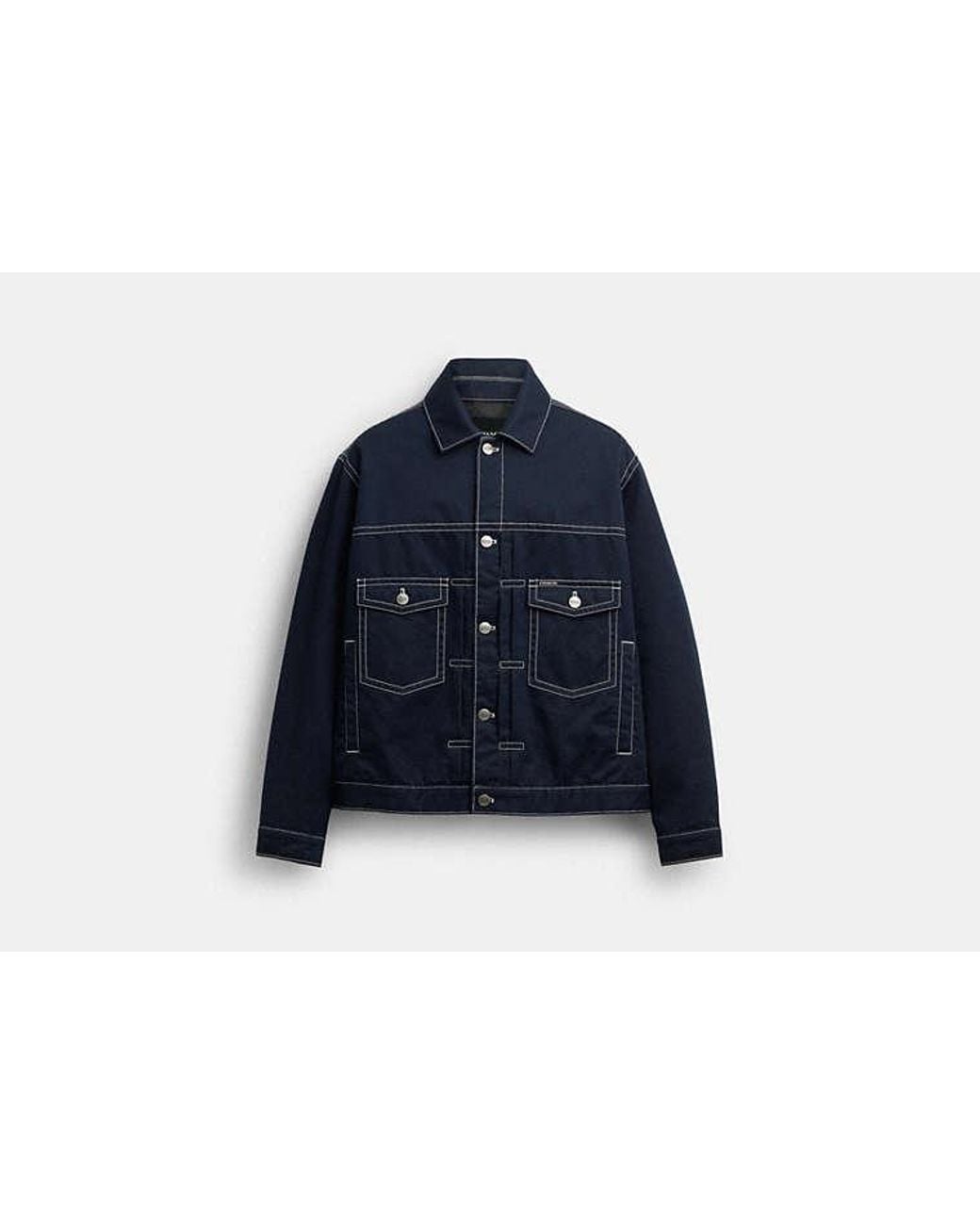 COACH Blue Trucker Jacket for men