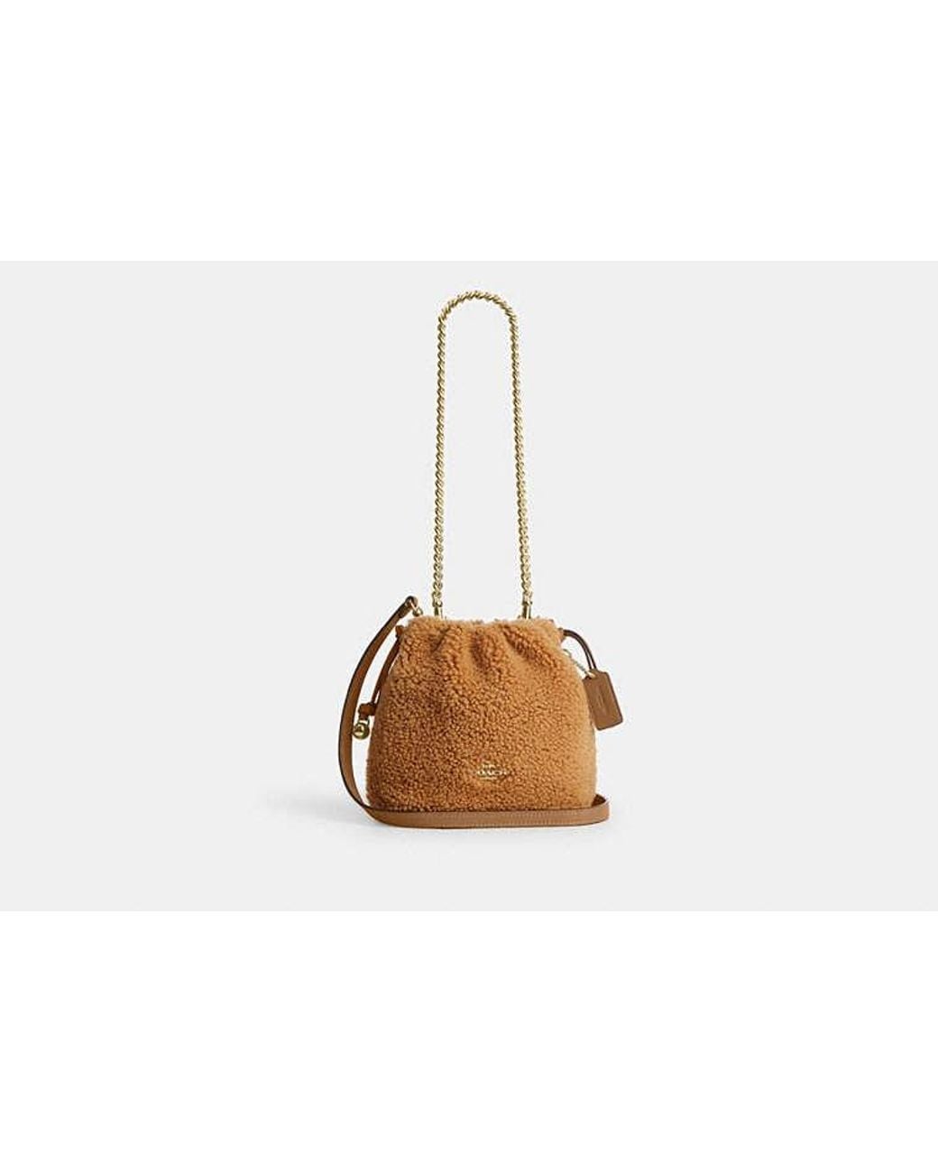 COACH Black Faye Mini Drawstring Bag