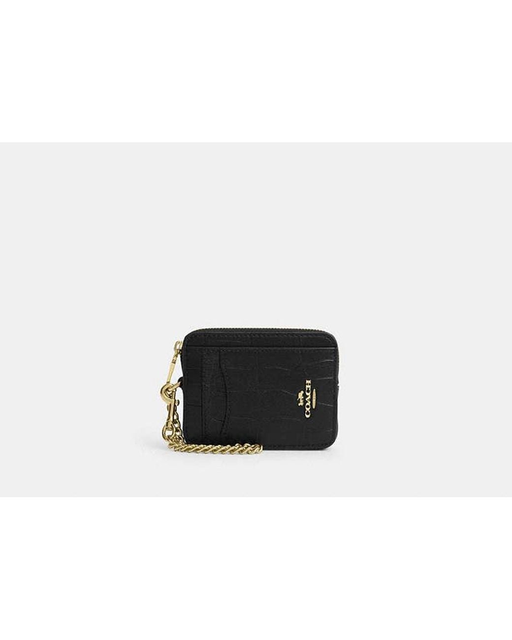 COACH Black Zip Card Case