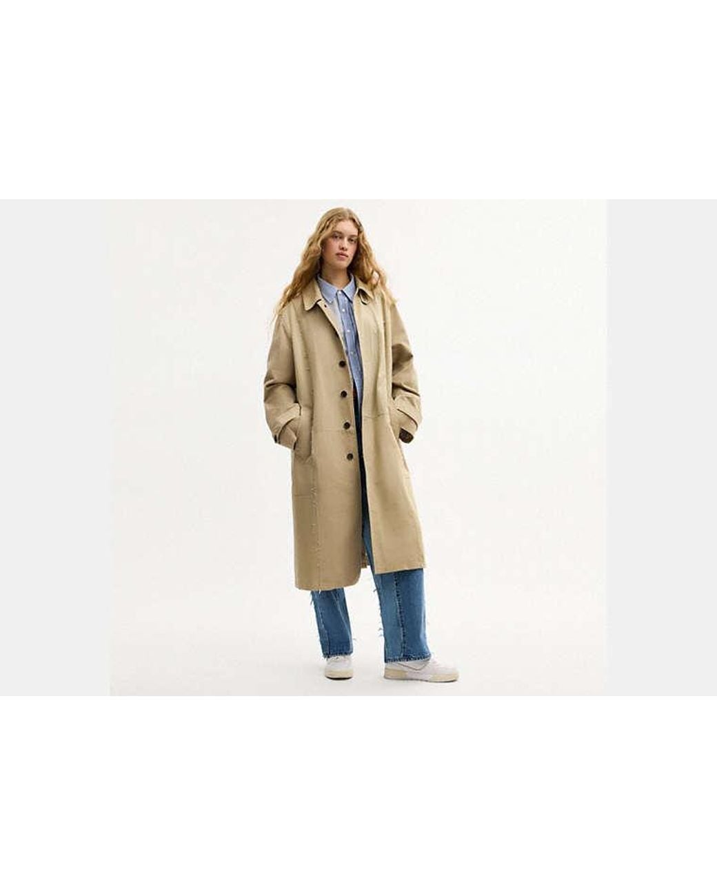 COACH Natural Repurposed Cotton Trench Coat