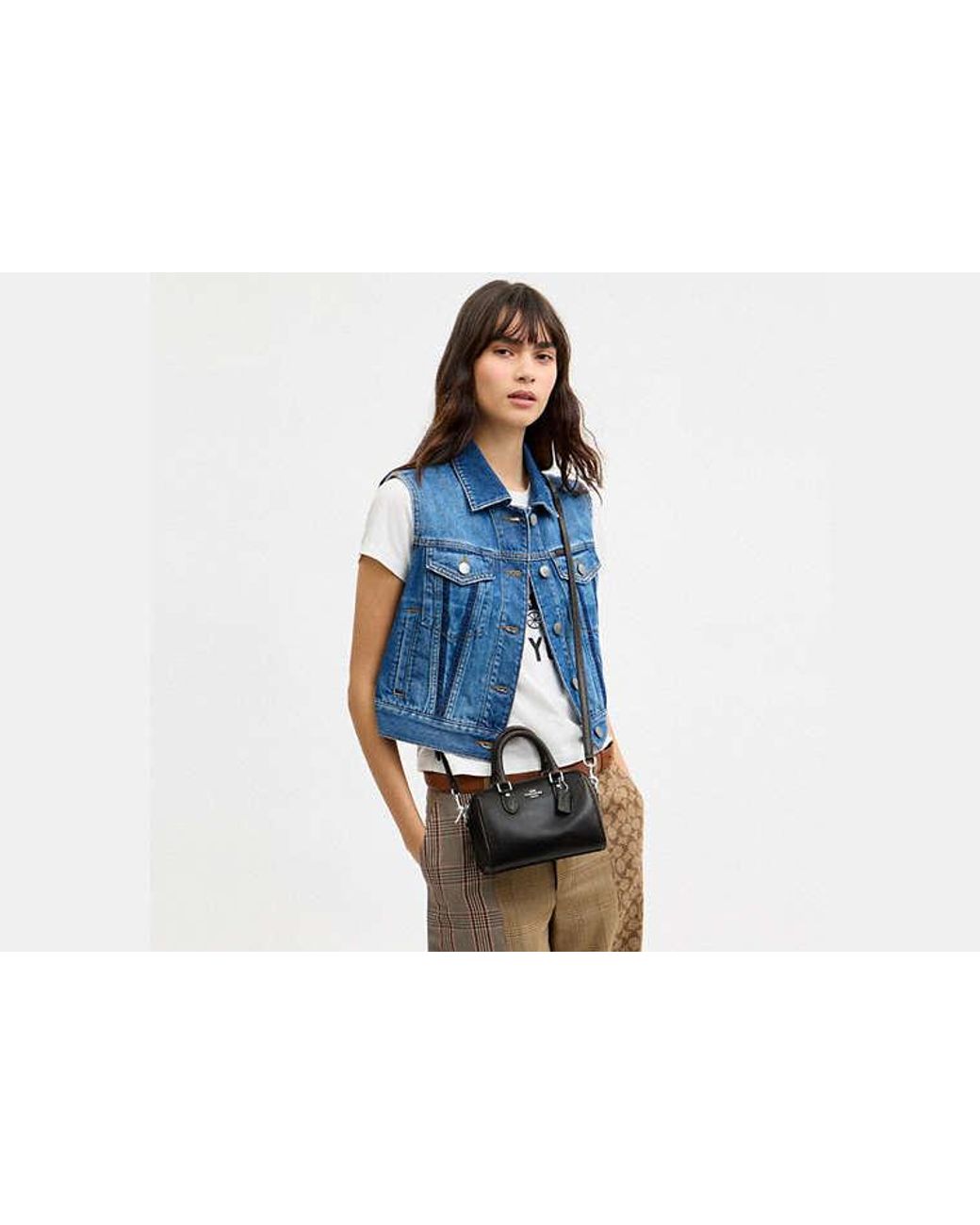 COACH Black Mini Rowan Crossbody Bag