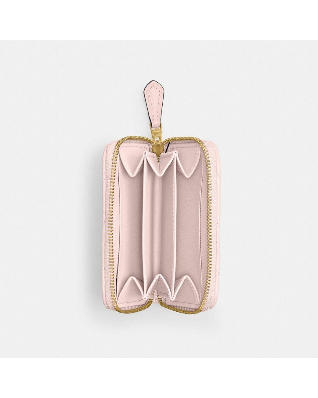 カードケース・名刺入れ Essential Small Zip Around Card Case With Quilting And Heart COACH Essential Small Zip Around Card Case With Pillow