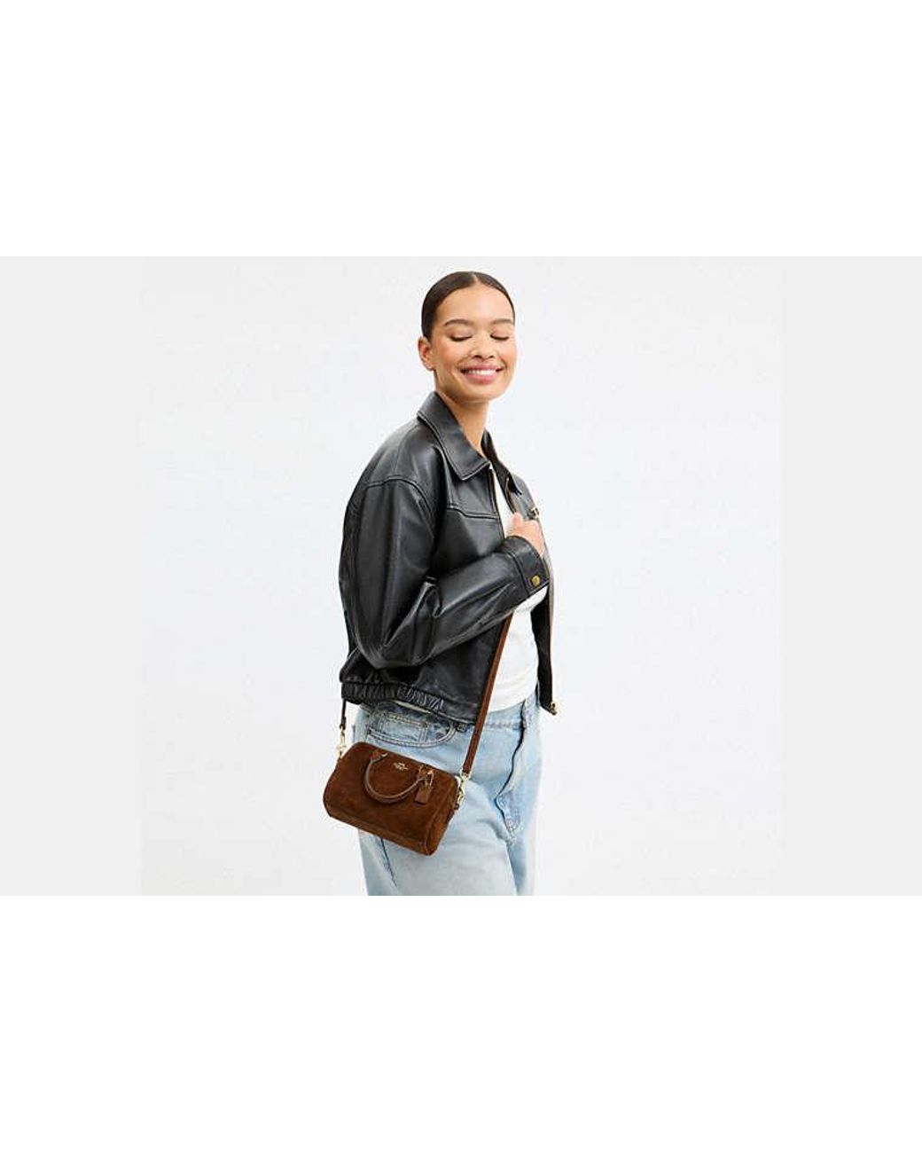 COACH Black Mini Rowan Crossbody Bag