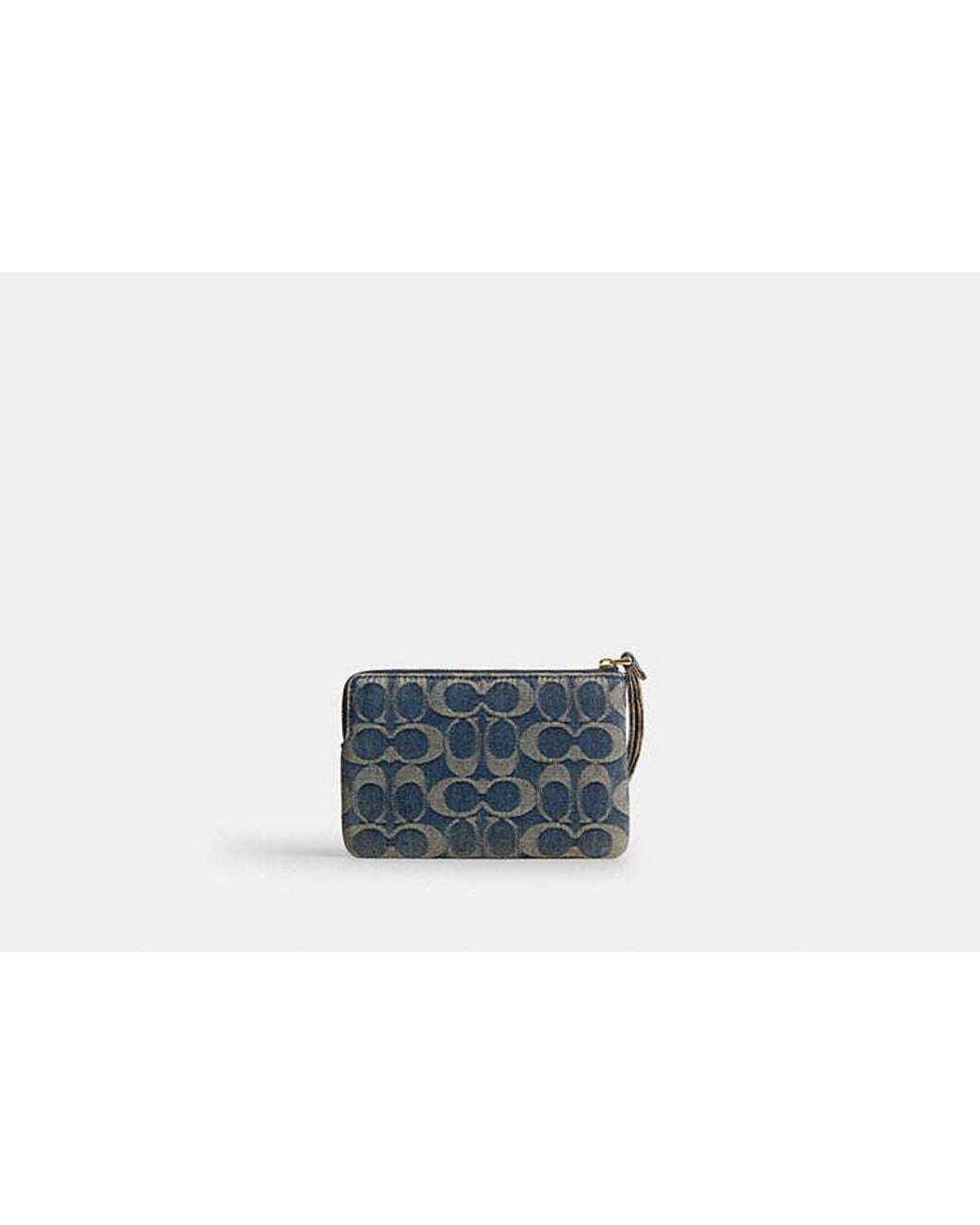 COACH Black Corner Zip Wristlet