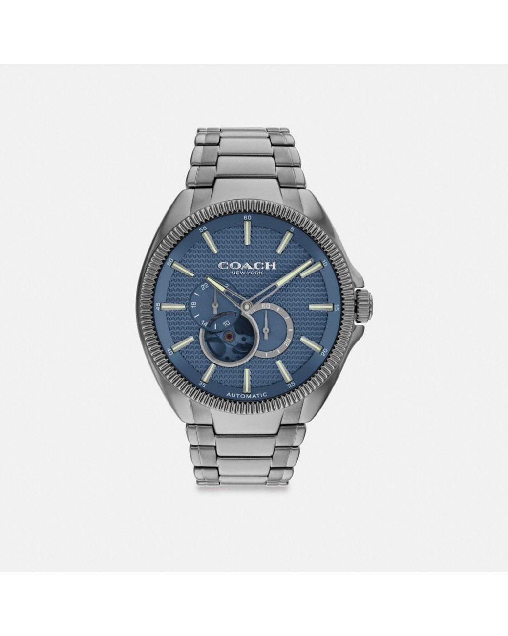 COACH Jackson Automatic Watch, 45mm in Blue for Men | Lyst