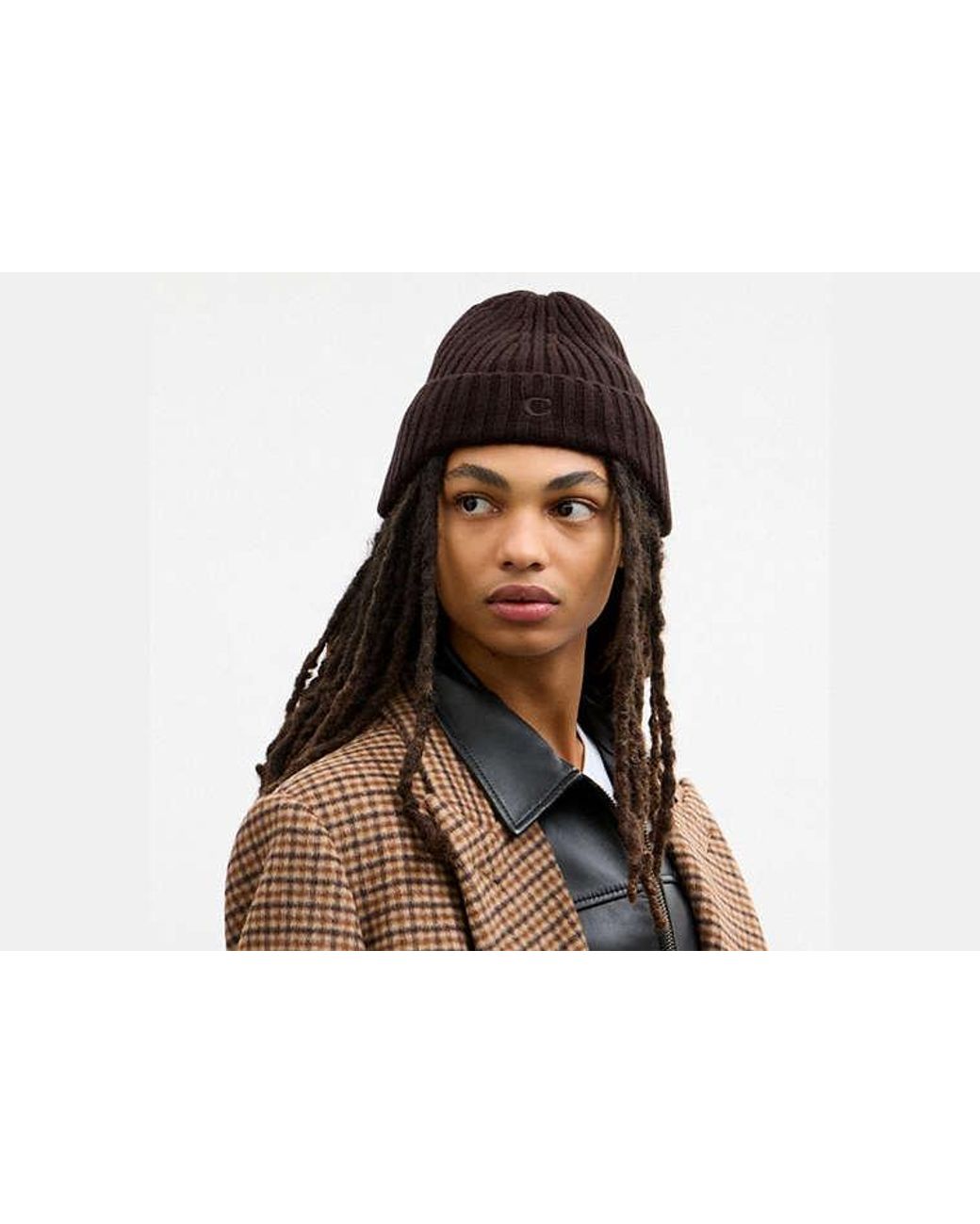 COACH Black Cashmere Beanie