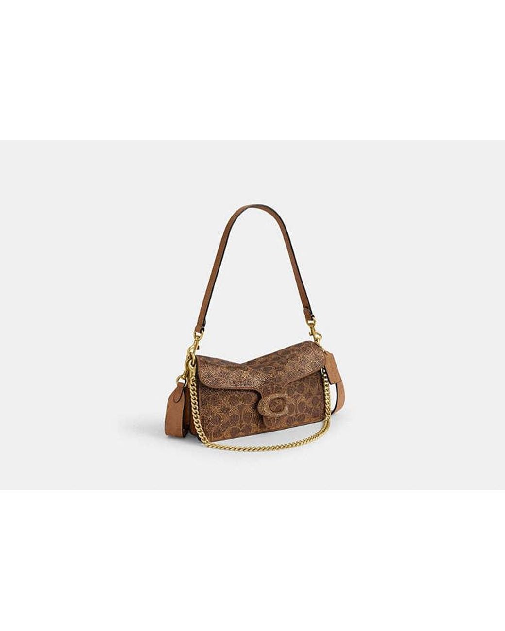 COACH Black Tabby Shoulder Bag 26 With Crystal Signature