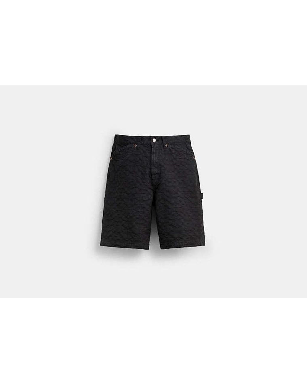 COACH Black Brain Dead Denim Shorts for men