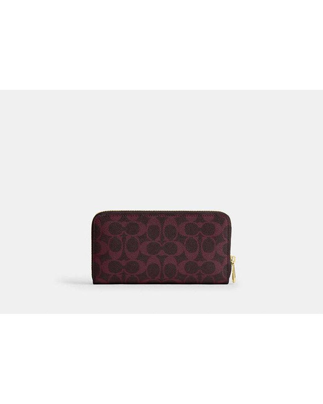 COACH Brown Long Zip Around Wallet