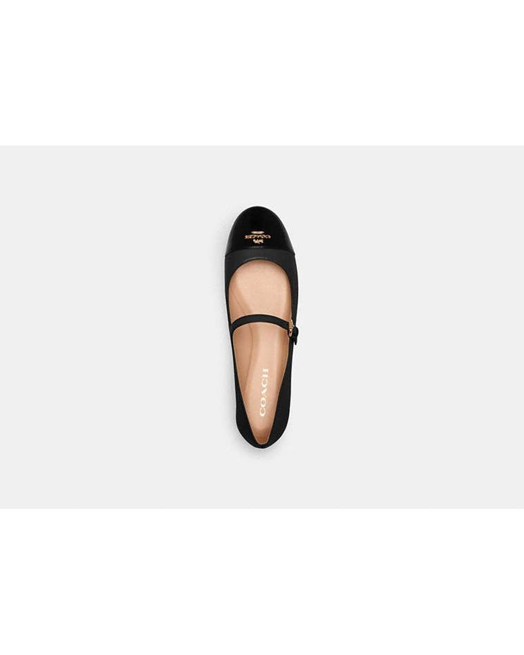 極美品 コーチ Aubree Mary Jane フラット ストラップ 24 COACH Aubree Mary Jane in Black | Lyst