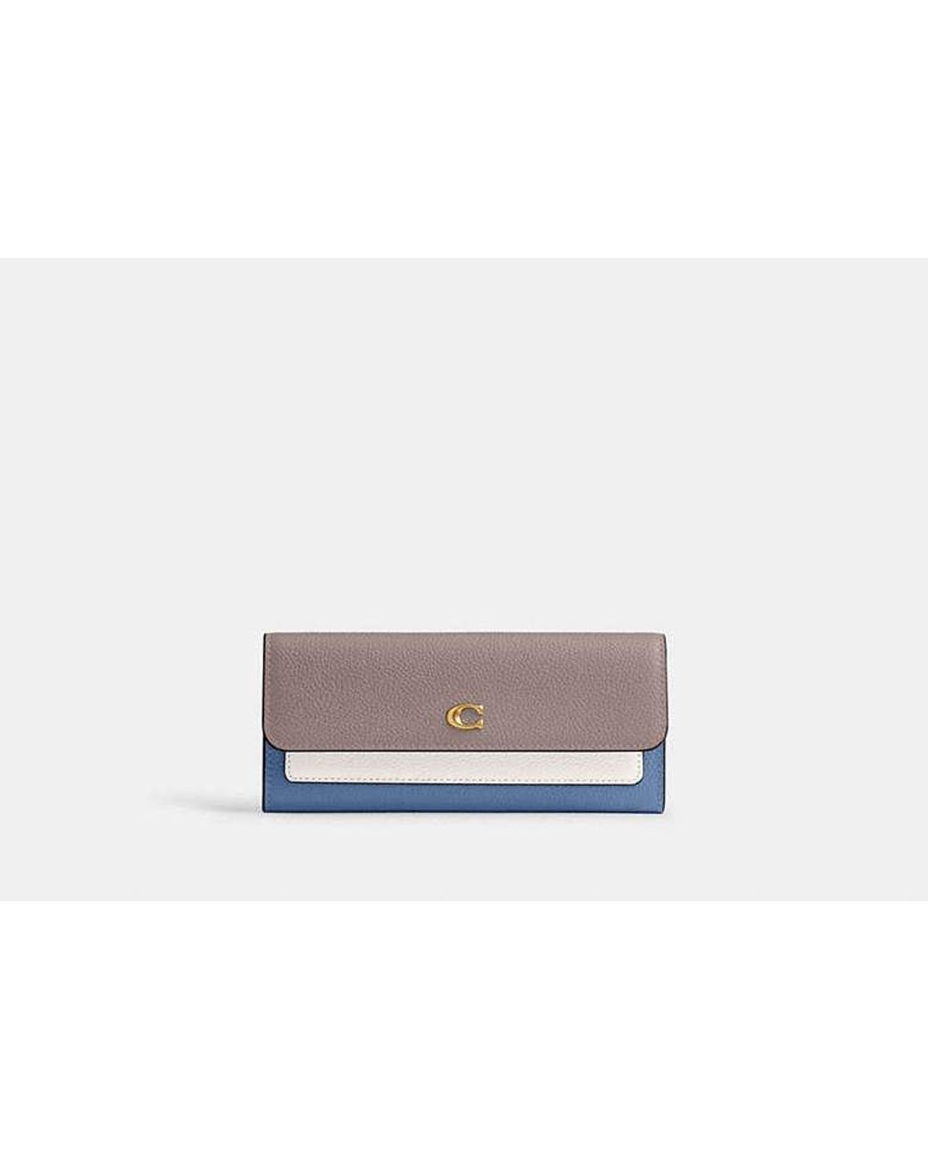 Portafoglio Mila Lungo Con Patta di COACH in White